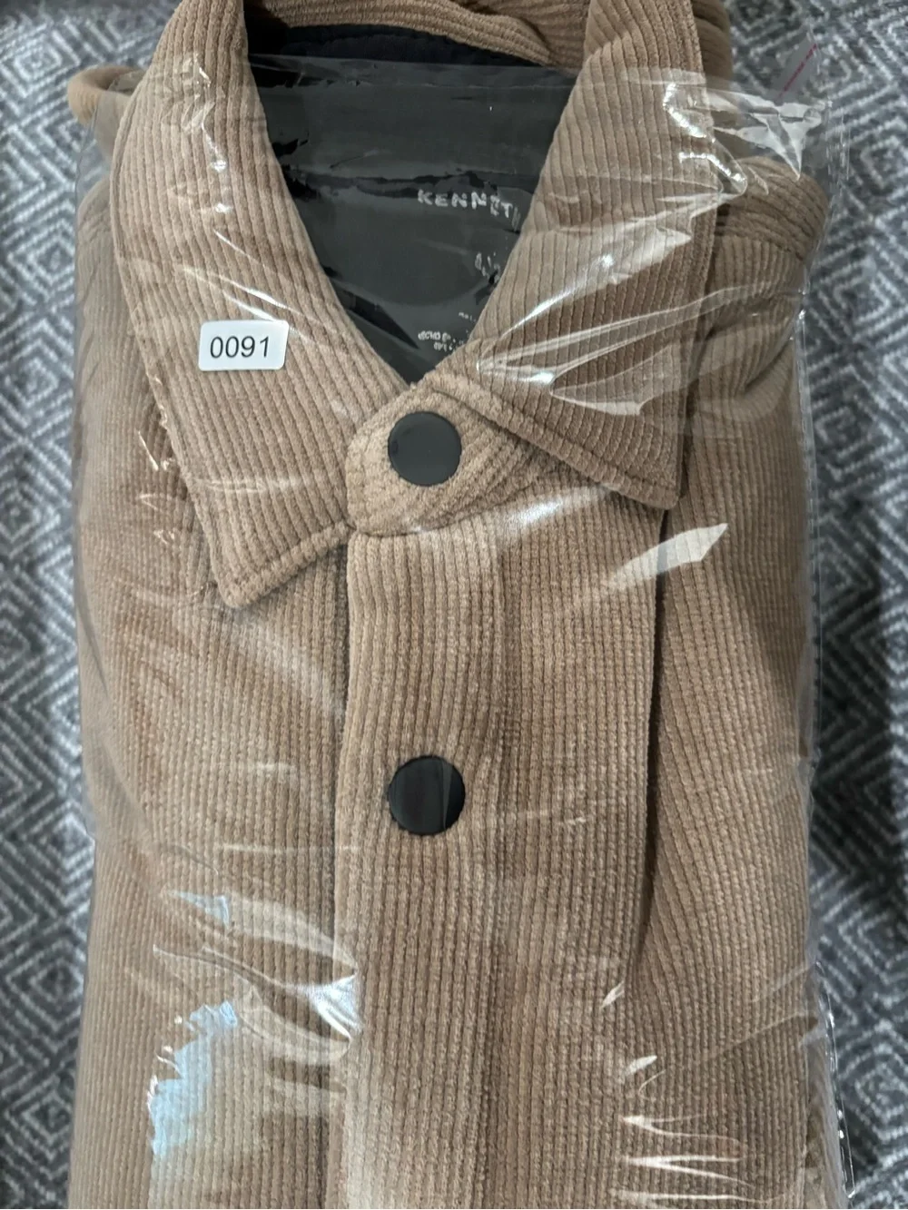 Kenneth Cole Tan Fleece Shirt Jacket